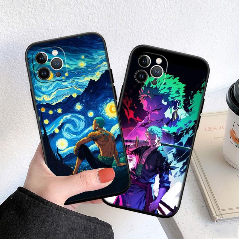 FM50 Zoro One Piece Soft Shell Phone Case for Samsung Galaxy S20 S21 S22 Ultra FE + Plus A21S A22 A24 A25 A26 A30 A30S A31