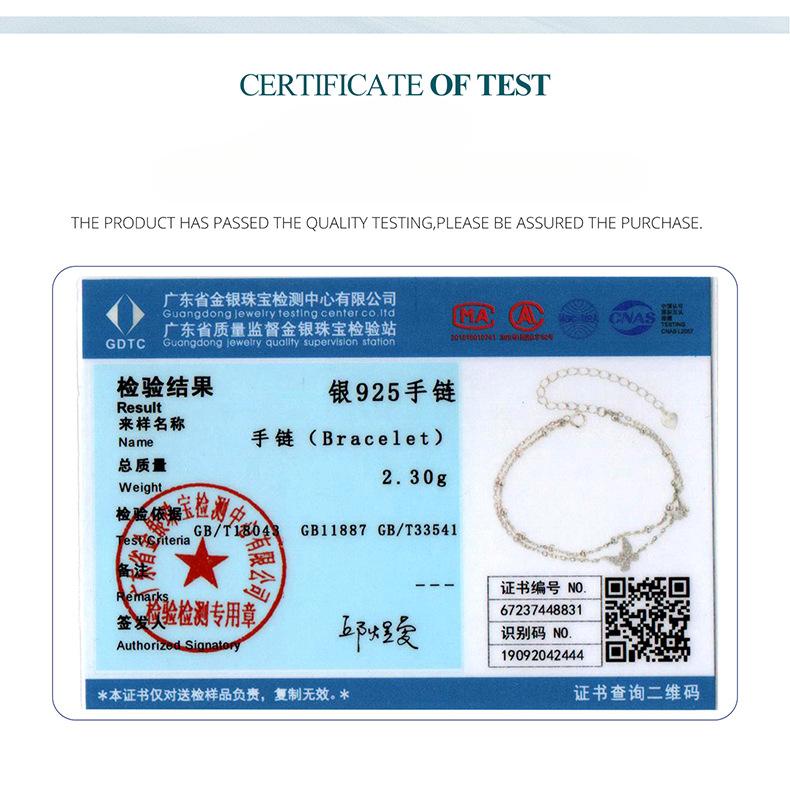 Nischendesign Schmetterling Doppelarmband Damen, Frisch und Süß Feenwind S925 Sterlingsilber Armband Schmuck