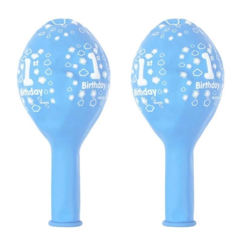 20pcs Baby Number 1 Printed Boy Girl Ballons Decor Party First Birthday New 1st