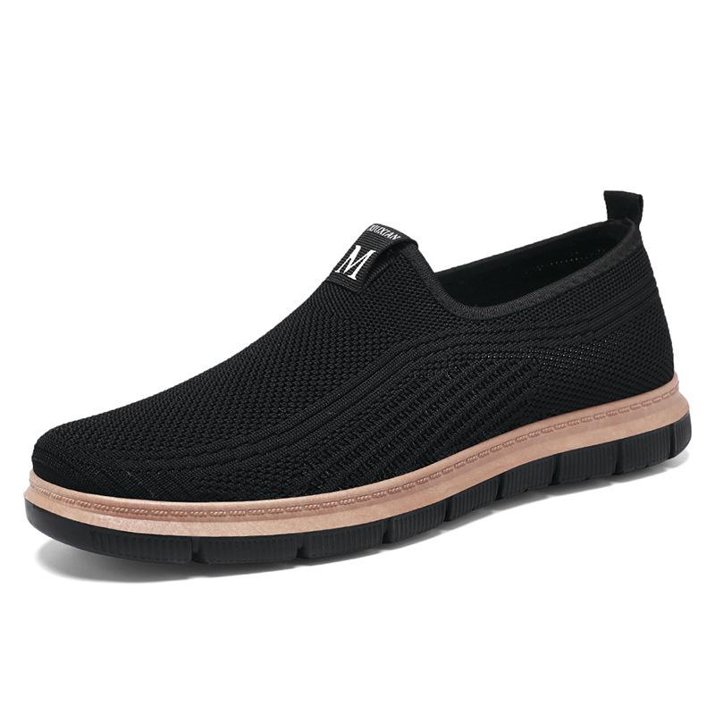 Shoes Men's Casual Shoes Summer New One-pedal Old Beijing Cloth Shoes Fly-woven Breathable Non-smelly Foot Versatile Men's Shoes