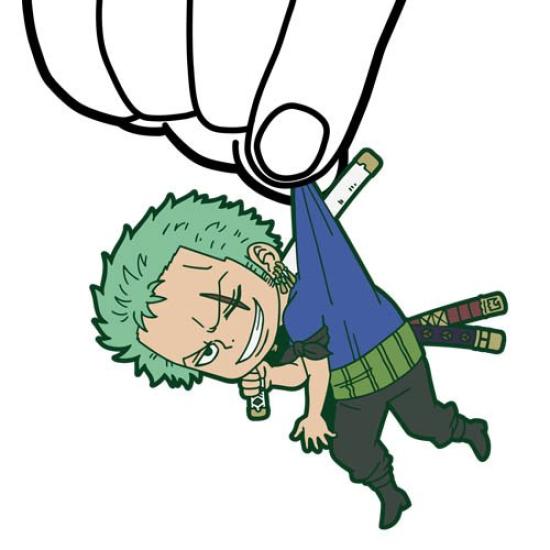 COSPA ONE PIECE Zoro Whole Cake Island Thumb Rubber Keychain Rubber Mascot Ver.