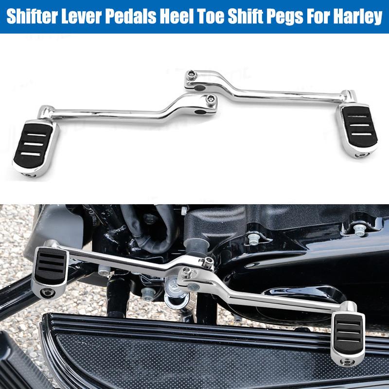 Motorcycle 1 Pair Shifter Lever Pedal Heel Toe Shift Pegs for Harley Touring Softail FL Electra Road