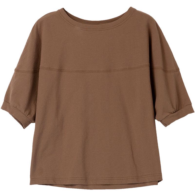 Sommer 2025 Damen Kurzarm Schlankheits-T-Shirt - Lässiges, Bauch kaschierendes Oberteil für Frauen mittleren Alters