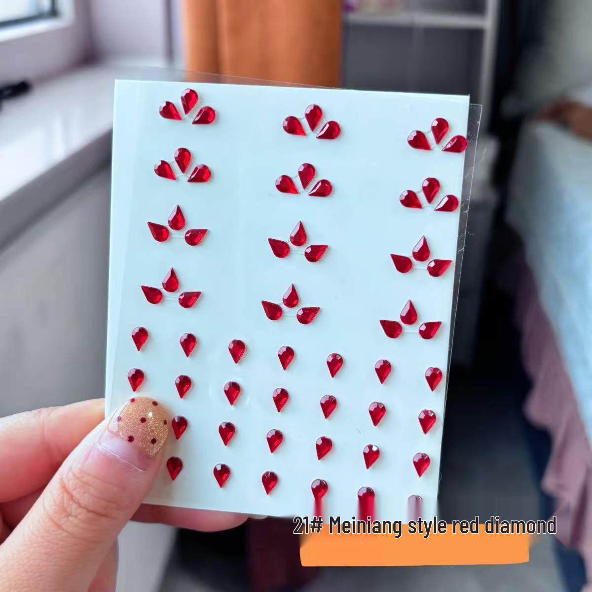 Kids  Vintage Rhinestone Face and Forehead Stickers