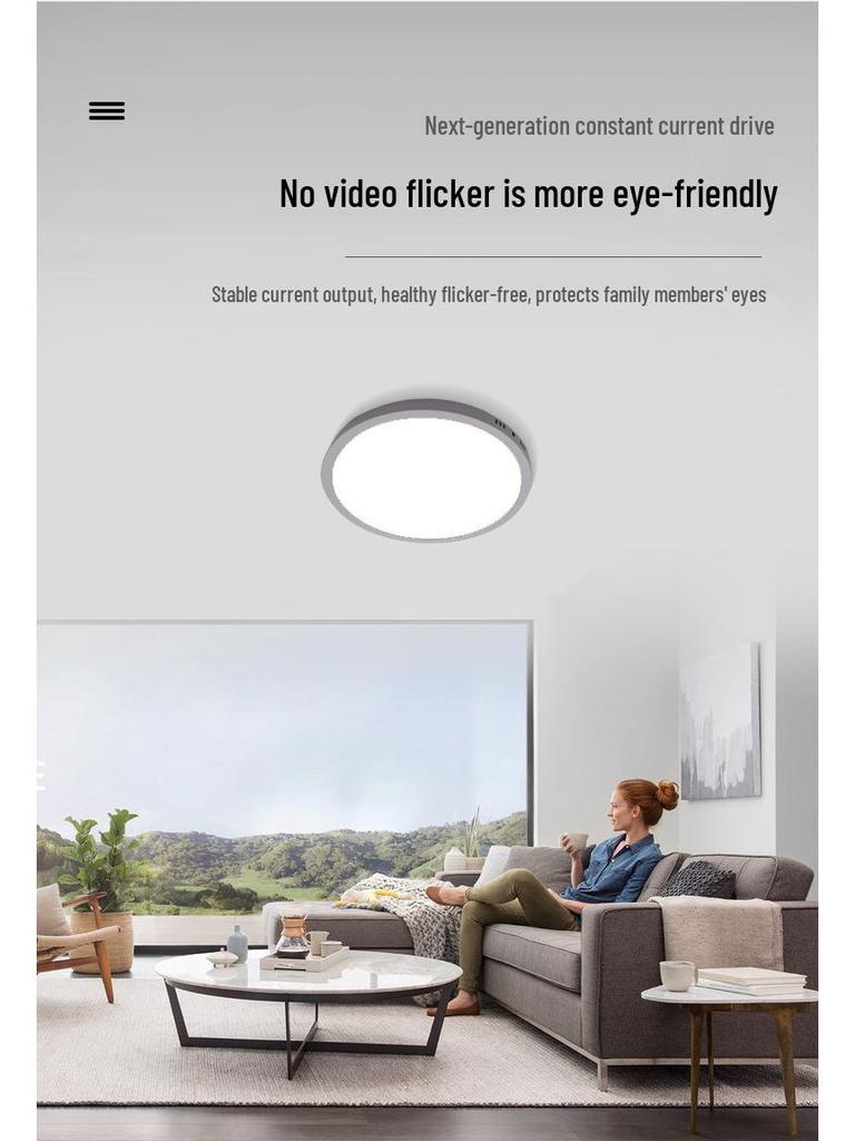 Surface Mounted LED Panel Light: Square & Round Flat Design for Kitchen, Bathroom, Aisle, Corridor, and Balcony - Ultra-Thin Downlight
