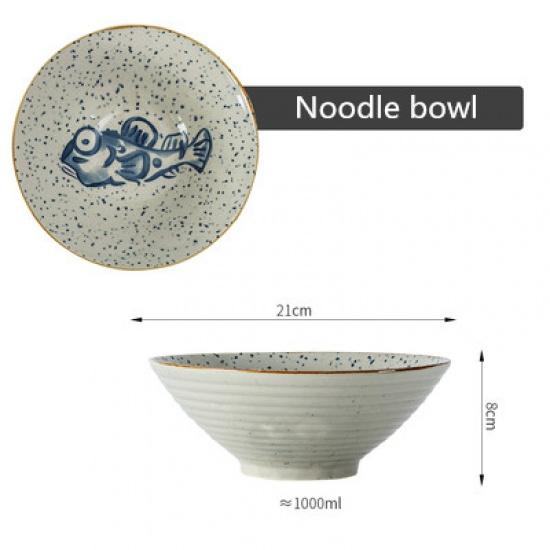 Japanese household ceramic rice bowl noodle bowl soup bowl dessert bowl Korean ice bowl creative retro tableware hat