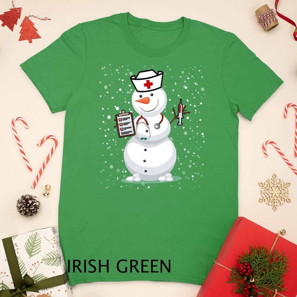 

Nurse Snow Man Nursing RN Funny Christmas Unisex T-shirt 4XL