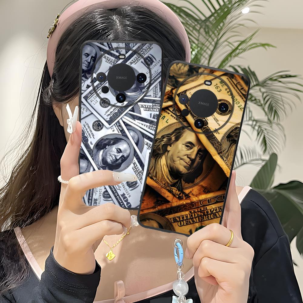 USD Dollar Matte TPU Mobile Phone Case for Huawei Mate 60 50 40 30 20 10 Pro Plus Lite E 5G Colorful Printing Cover