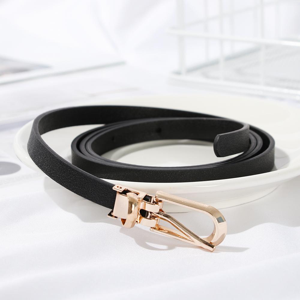 Fashion Candy Color Graceful Adjustable Belt Faux Leather Belts Dress Strap Thin Skinny Waistband