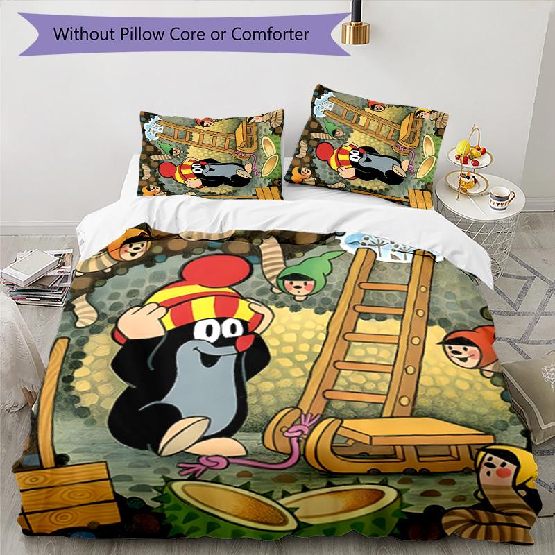 KRTECEK 3pcs Bedding Set Duvet Cover Closure Includes 1 Duvet Cover & 2 Pillowcases for All Seasons Bedroom Home Dorm Decor