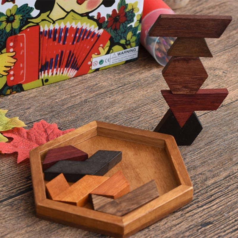 Wooden Puzzles Toys Jigsaw Board Geometric Shape Child Educational Toy