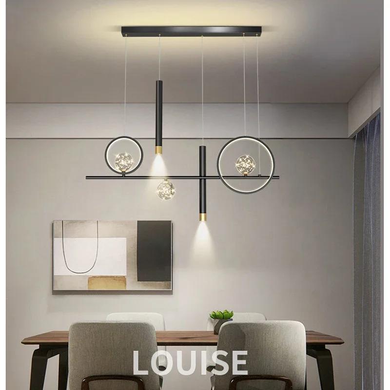 Nordic Led Restaurant Pendant Lights Modern Home Indoor Lighting Lamps Simple Dining Table Bar Table Chandeliers With Spotlight