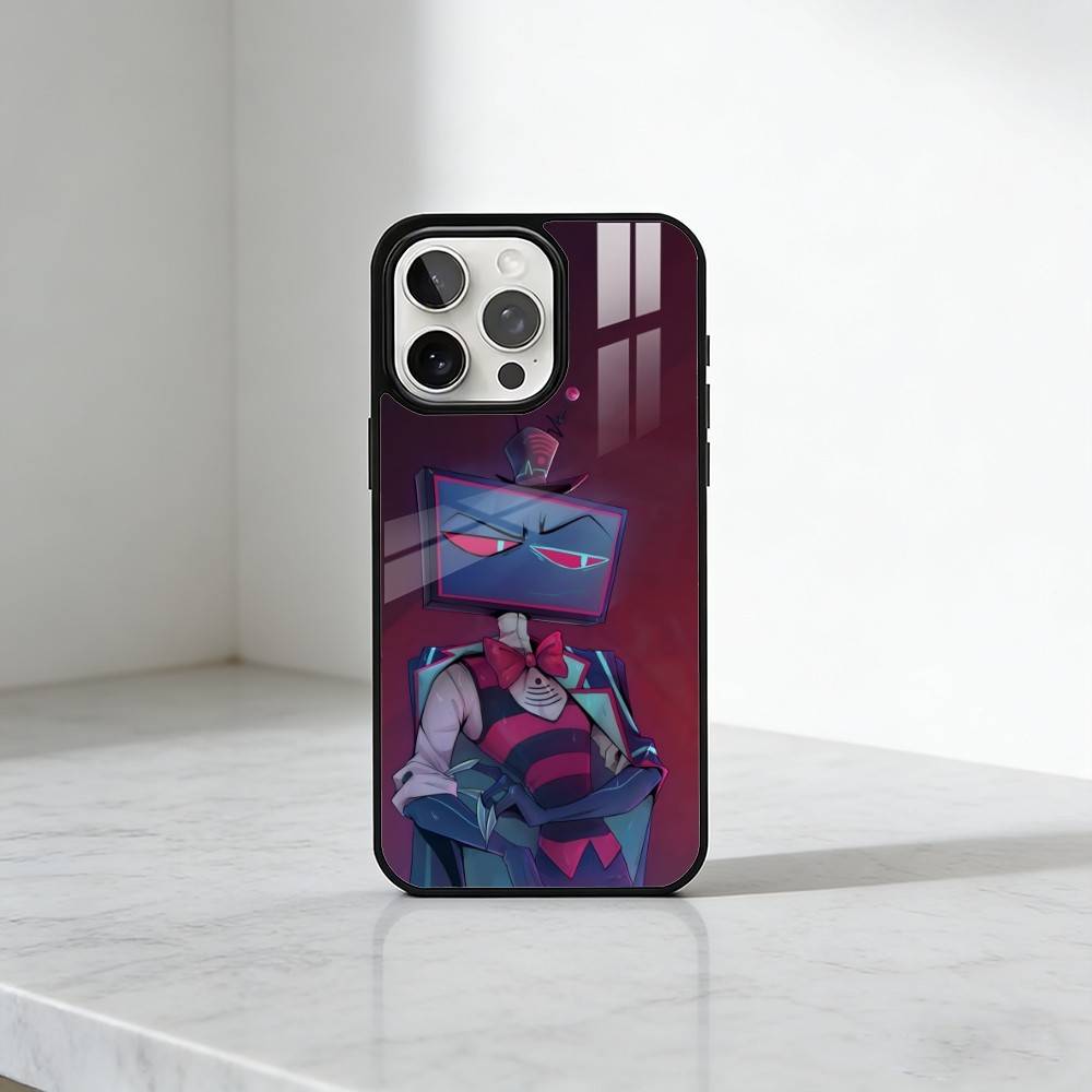 

Happy Hotel H-Hazbin CHAR And V Phone Case For iPhone17,16,15,14,13 Plus,Pro Max Magnetic For Magsafe Wireless Charging iPhone17Air