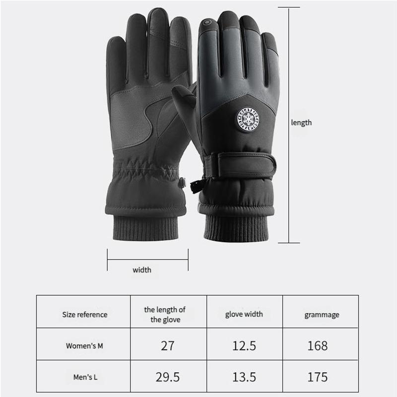 Guantes de Esquí de Invierno Unisex Resistentes al Agua Aislantes Térmicos Compatibles con Pantalla Táctil A prueba de Viento Antideslizantes Conducción Todo Clima Protección contra el Frío