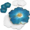 A Top Quality DIY Flower Shape Coaster Mold Silicone for Epoxy Resin Handmade Craft Fruit Dish Clay Plaster Casting Mould Home