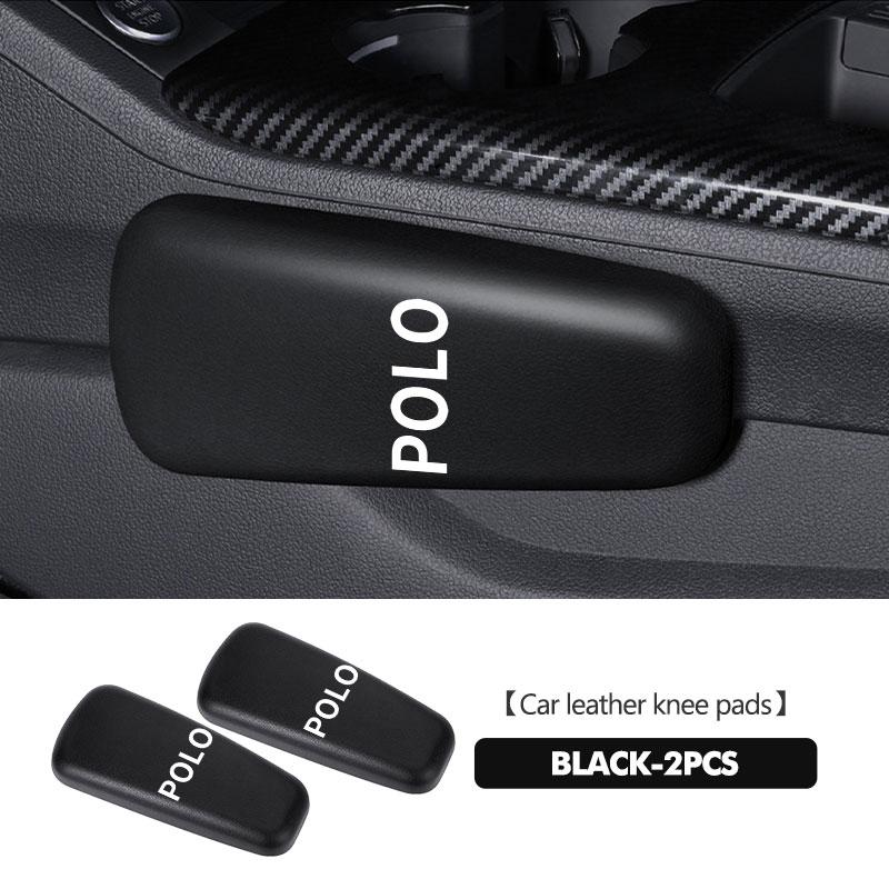 LMN1 Emblems For Volkswagen VW Car Knee Pad Leather Elbow Rest Pad Headrest Car Accessories Golf Jetta Passat Mk4 Mk5 Mk6 CC B5 B6 B7
