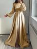 European Beautiful Women Banquet Long-sleeved Temperament Socialites Annual Meeting Host Aura Queen Sequined Evening Dress