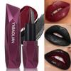 Dual Color Pearl Lipstick Red & Black Two-Tone Lipstick with Gold Shimmer Hydrating Watery Glossy Finish Long-Lasting Non-Sticky Lip Makeup