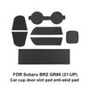 Cup Mat For Subaru BRZ Toyota GR86 2021 2022 2023 2024 Anti-Slip Dust-proof Rubber Pads Rug Gate Slot Mats Stickers Accessories