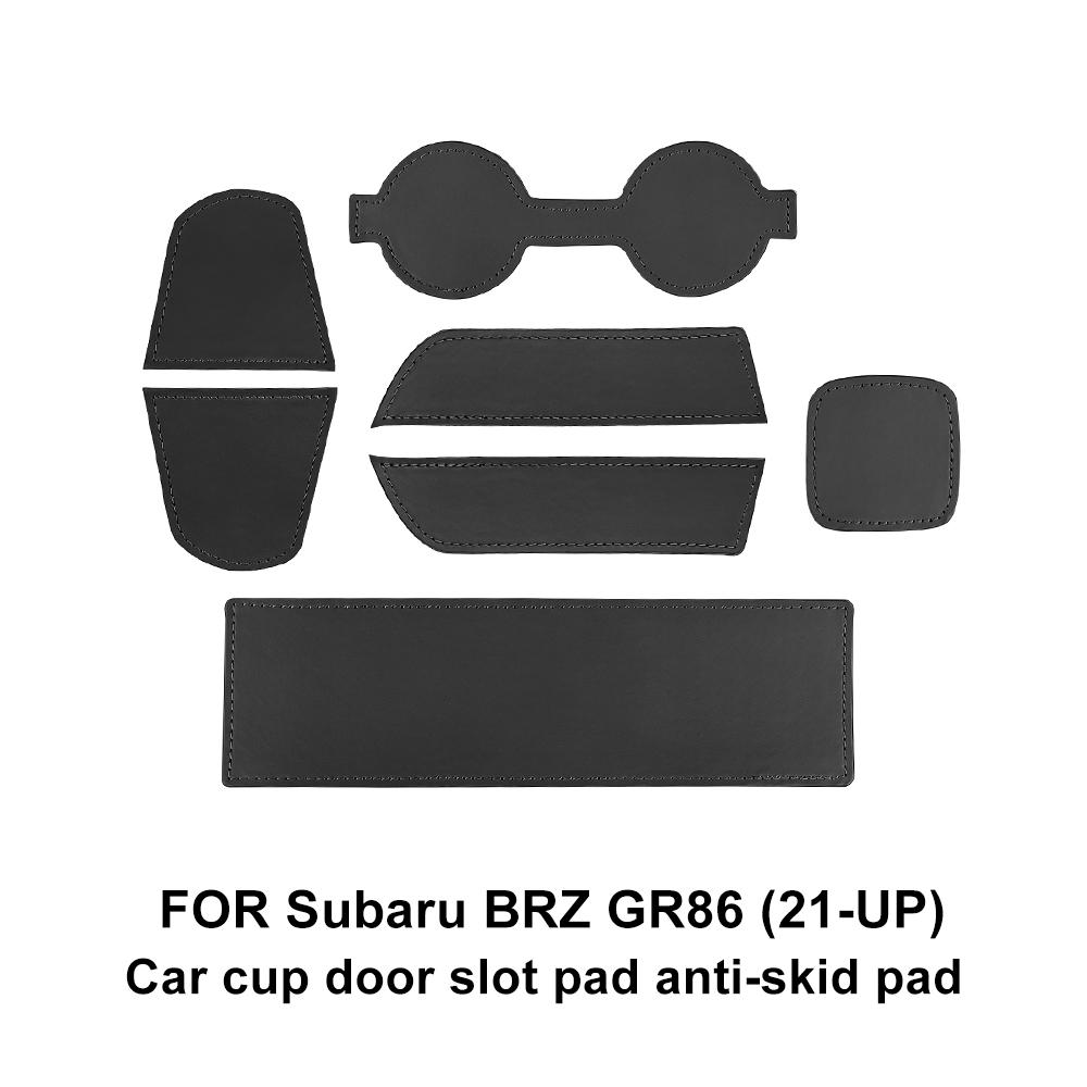Cup Mat For Subaru BRZ Toyota GR86 2021 2022 2023 2024 Anti-Slip Dust-proof Rubber Pads Rug Gate Slot Mats Stickers Accessories