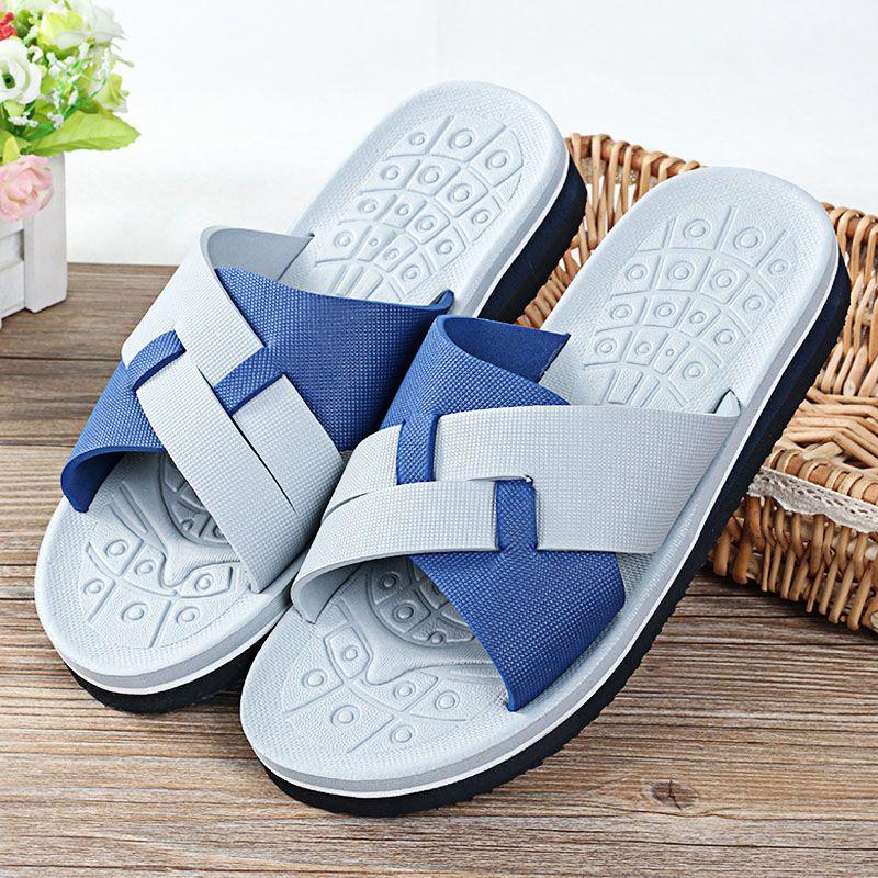 

Сандалии и тапочки для мужчин, летние нескользящие домашние тапочки на толстой подошве летом 44-45 серый