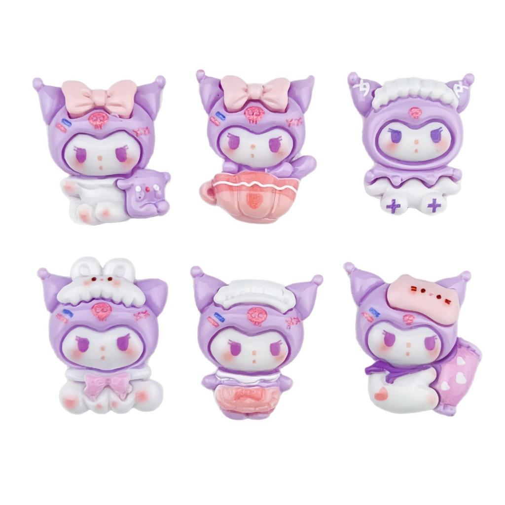 10Pcs New Kawaii Cute Candy Bow Tie Cartoon Animalseries Flat Bottom Scrapbook Diy Jewelry Making Hairwear Accessorie A130