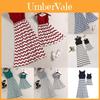 Elegante Conjunto de Vestidos Maxi Listrados Casuais Boho Combinando para Mãe e Filha
