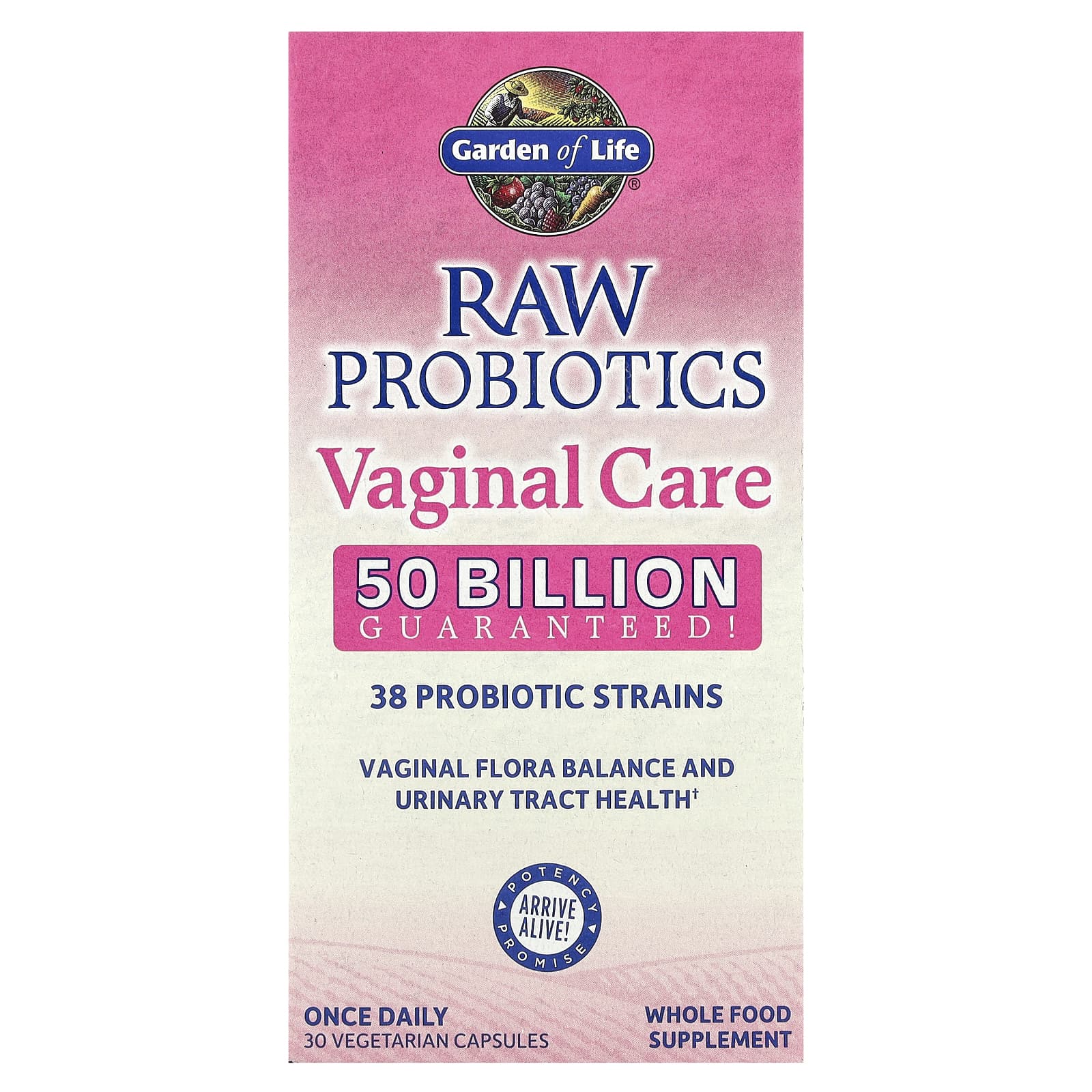 

Raw Probiotics, Vaginal Care, 30 Veggie Capsules