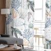 Summer Ocean Retro Watercolor Tulle Window Curtains for Bedroom Luxury Home Decor Drapes in Living Room Chiffon Panels
