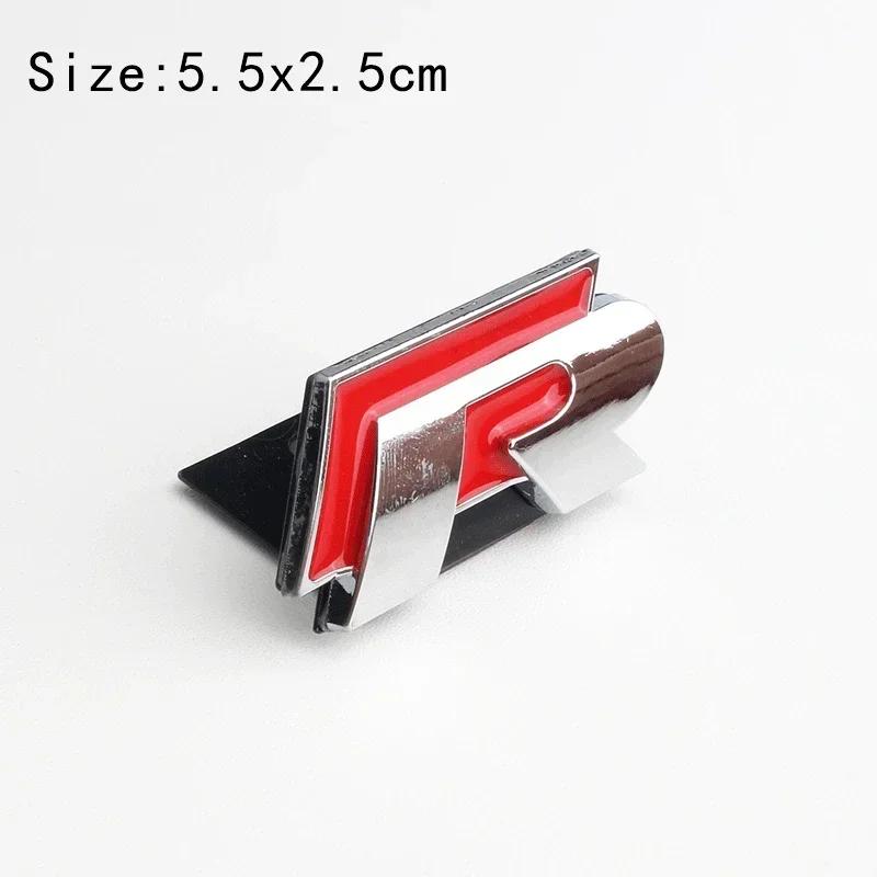 YKPSC1 VW 2026 Hot 3D Car Badge Decal Grill Side Rear Trunk Emblem Sticker for Volkswagen Rline R Logo Polo Passat B5 B6 B7 Golf Jetta