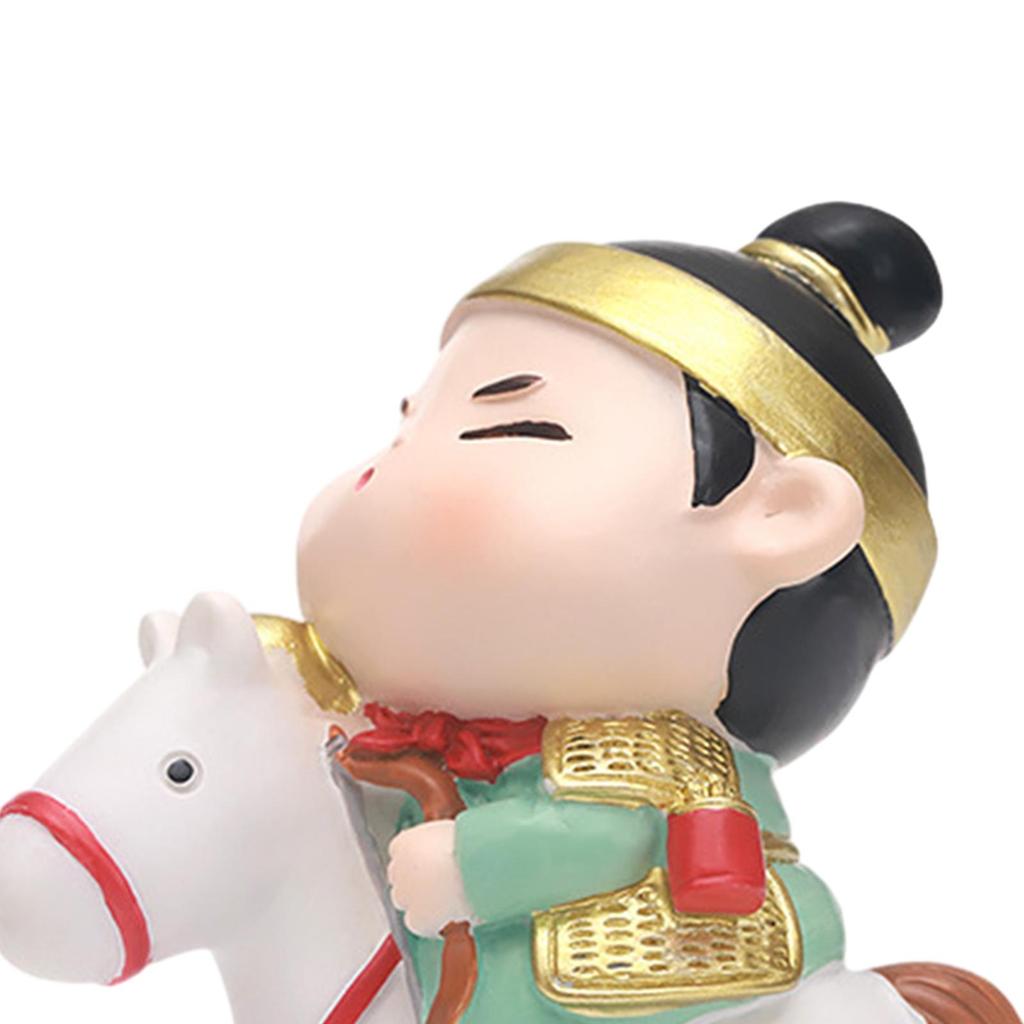Car Dashboard Decoration Resin Miniature Figurine Chinese Mythical Figure for Entrance Cabinet Home Bedroom Desk Centerpiece