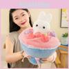 Flower Bouquet Bunny Plush Toy With Pp Cotton Fill For Kids And Collectors