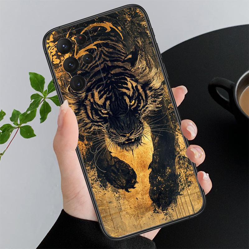 

Japanese tiger art tattoo Phone Case For Samsung A55 A16 A56 A36 A35 A15 A53 A54 A33 A34 A25 A05S A52 A52S A14 A24 A26 A71 A35