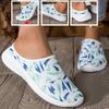 Fashion Summer Half Slippers Women's Breathable Slip-On Casual Flats Comfortable Home Slippers Slip-On Shoes for Warm Weather