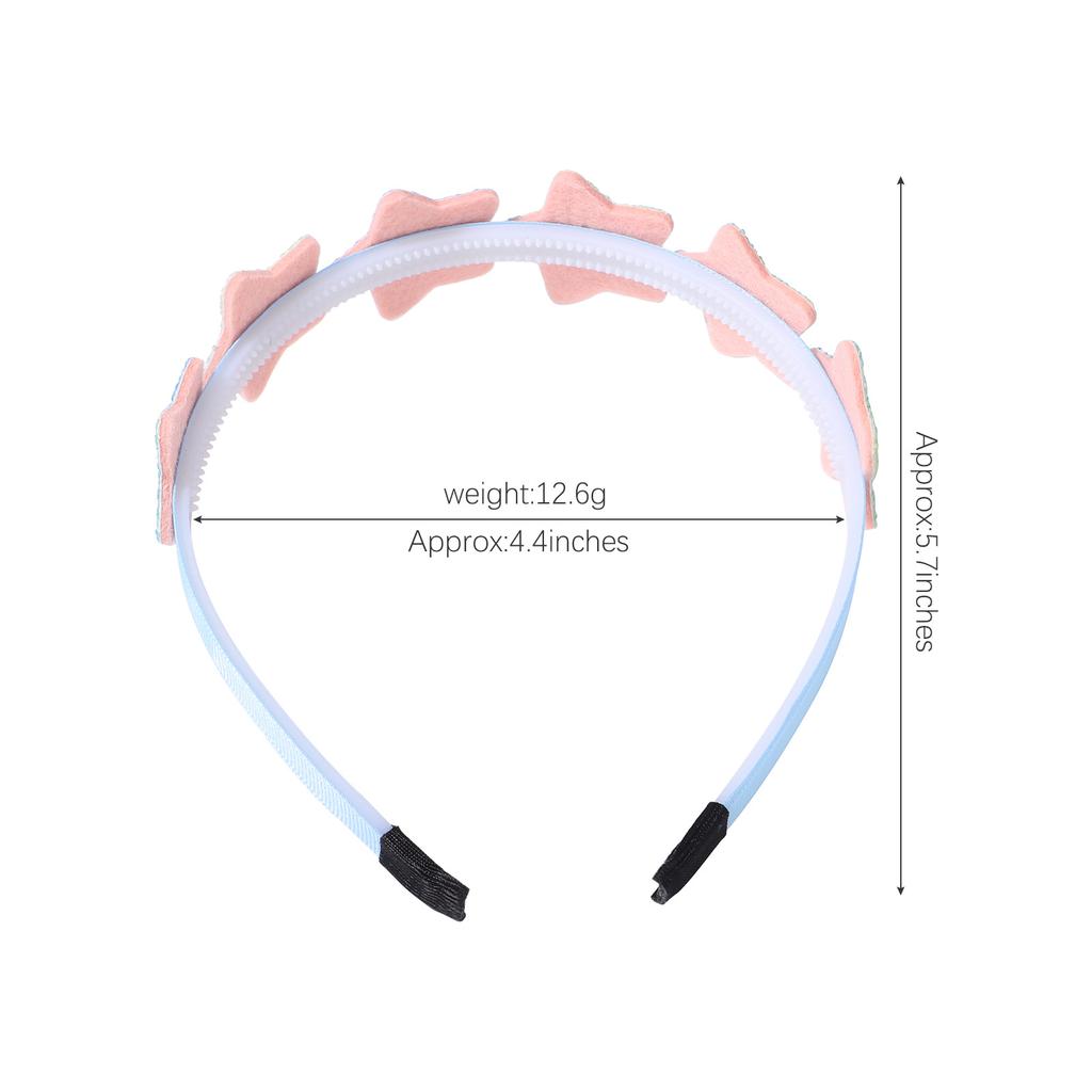 Children'S Candy Color Love Green Onion Powder Headband Cute Princess Gradual Change Rainbow Color Headband Hair Accessories 2544