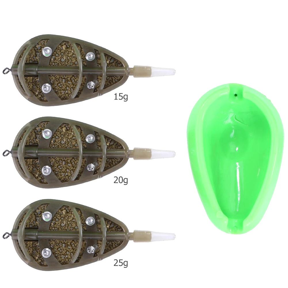 Bait Inline Method Feeder Mould Bait Thrower Carp Fishing Bait Basket Feeder Mould Set Bait Holder  Bait Mould For Carp Feeders