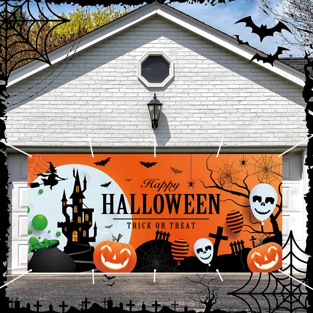 Halloween garage door banner decorations are used for parties and festive decorationszyc
