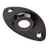 Guitar Oval Jack Plate Rugged Decorative Electric Guitar Output Socket Jack Plate Replacement Black