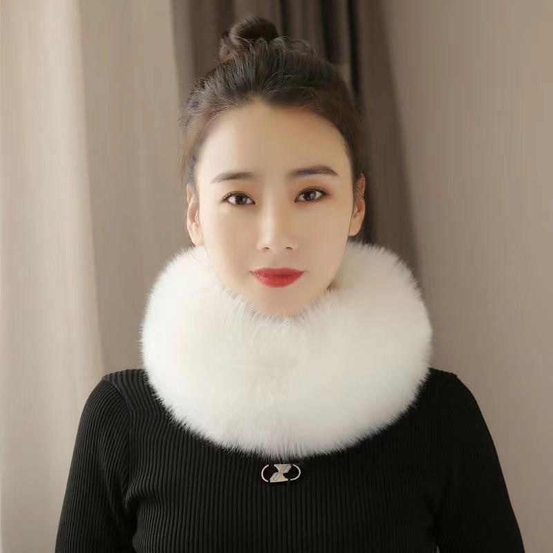 Celebrity Winter Fur Collar Scarf: Versatile Neck Warmer for Men & Women