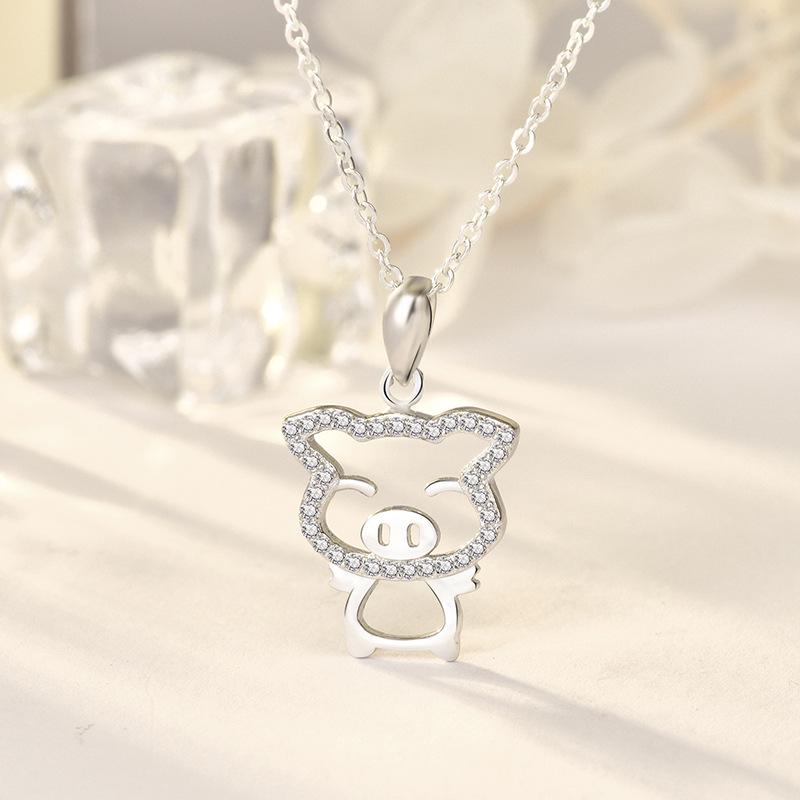 Neues dekoratives Persönlichkeits-Schlüsselbeinzubehör aus Sterlingsilber mit Transfersilber und Mikroverkrustung