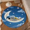 Snoo-dog Dreams On The Moon Round Rug for Livingroom,Bedroom, Palyroom, Chair Rug, Area rug, Circle Carpet, Large Size Fan Christmas gift