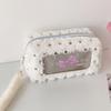 Soft Pencil Pouch Stylish Bowknot Decoration Roomy Interior Strong Zippers Closure Flexible for Students Professional