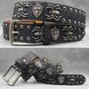 Original Skull Rivet Belt Punk Men'S Belt Women'S Snake Pattern Decorative Belt