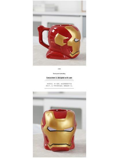 Avengers Superhero Ceramic Mug: Featuring Superman, Thor, Iron Man, Spider-Man, and Batman
