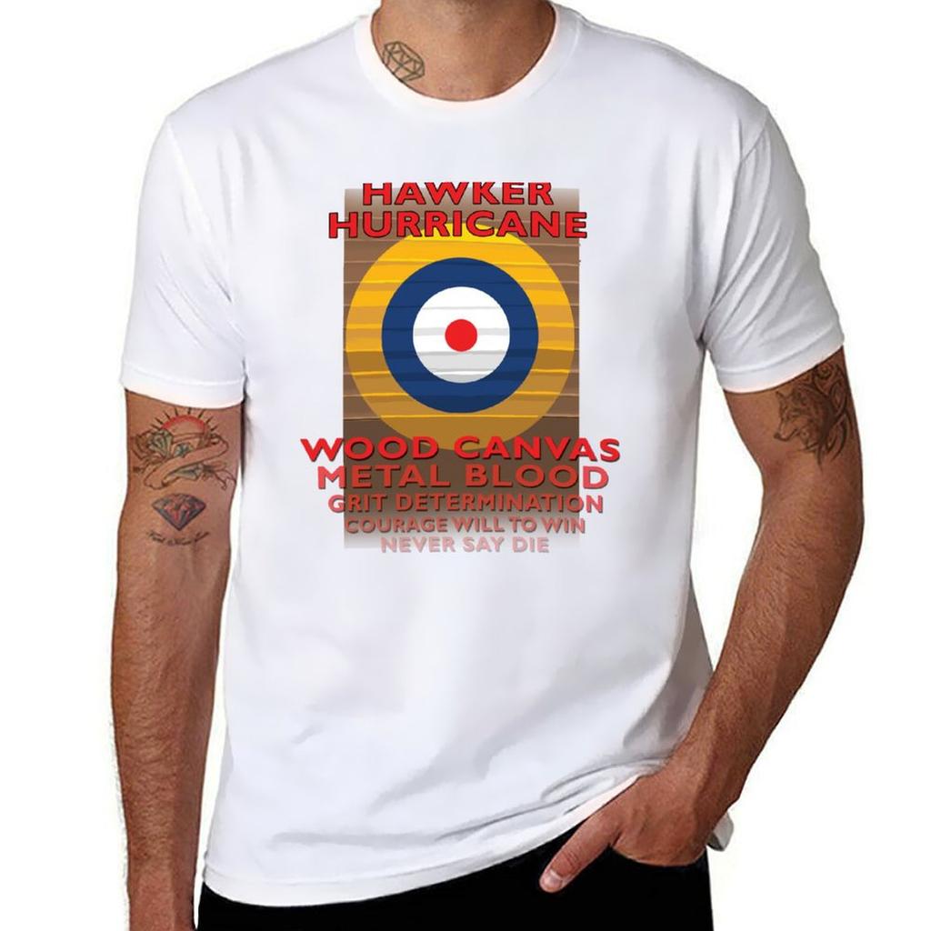Hawker Hurricane Attraktives Raf Nationales Rundell Luftfahrt Design T-Shirt Schnelltrocknendes Sport Kurzarm T-Shirt