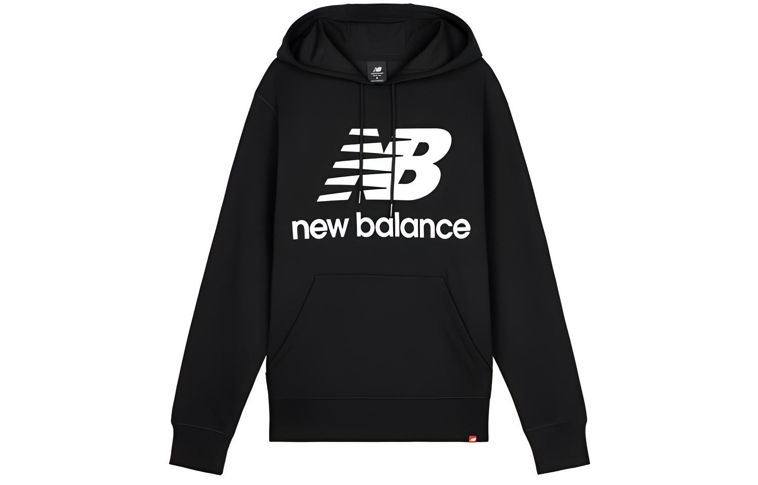 New Balance Sweatshirts Men s Black Hooded Moderate Regular AMT03558-BK M