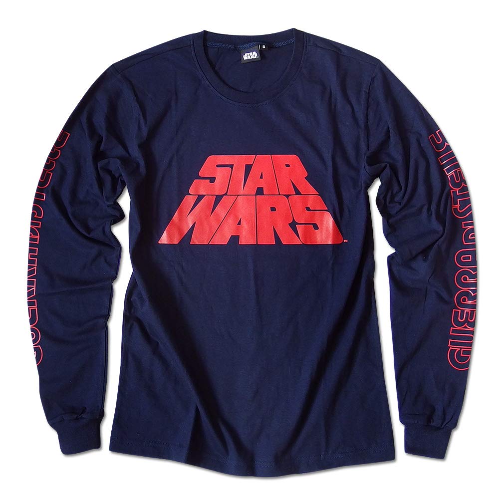 

EVERSOUL Футболка с длинным рукавом STAR WARS, Дарт Вейдер, C3PO, R2D4, Люк Скайуокер, Мужская, Темно-синий, Размер M [Параллельный импорт]