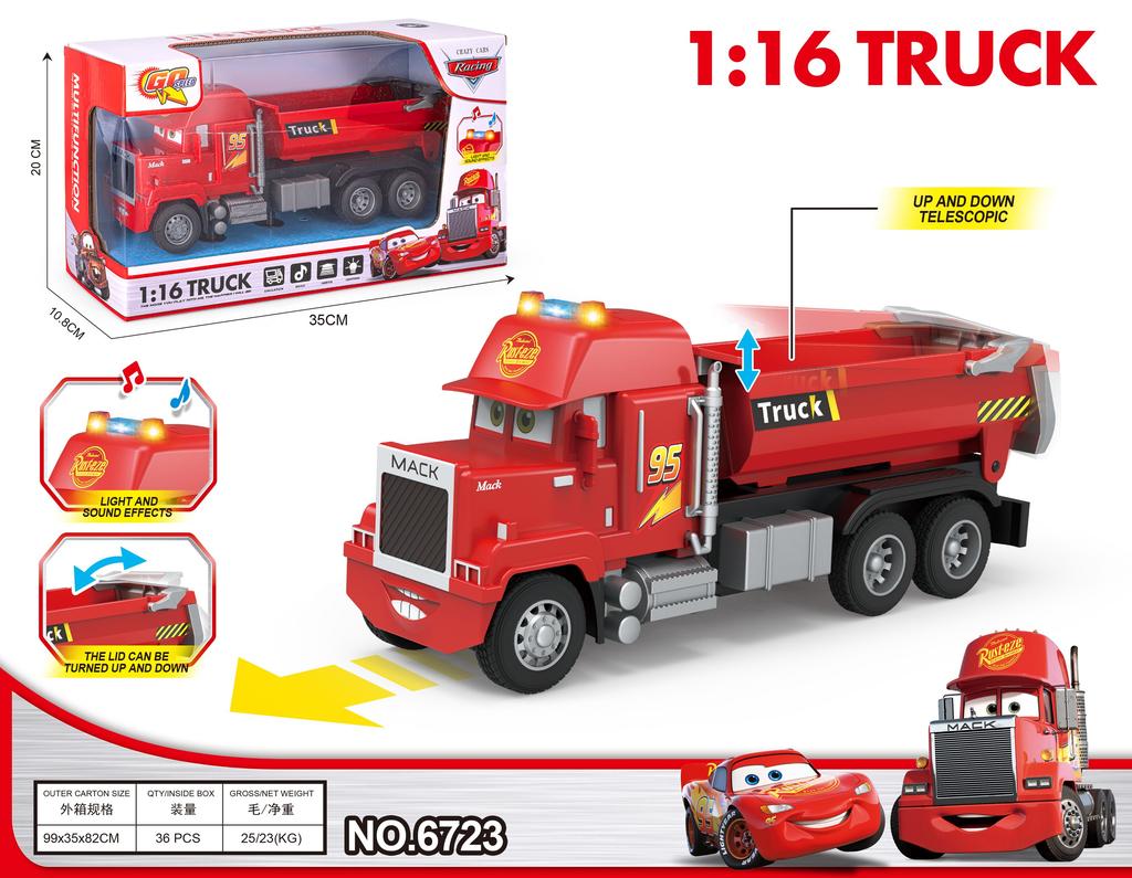 Pixar Cars Goods Train Lightning Mcqueen Electric Toys Truck Model Car Toy With Light Sound Effects For Children Gifts Kid Friendly Entertaining Fun