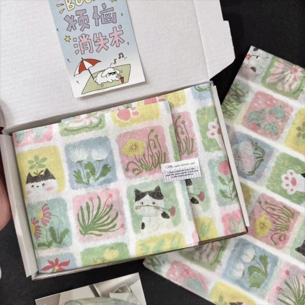 10PCS Hand-rubbed Bowknot Sydney Paper Cotton Texture Bowknot Design Cotton Paper Gift Wrapping Flower Wrapping