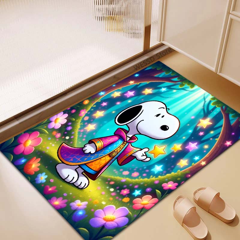 3D Snoopy anti-slip rug, suitable for living rooms, bedrooms, game rooms, sofas, home décor, doormats